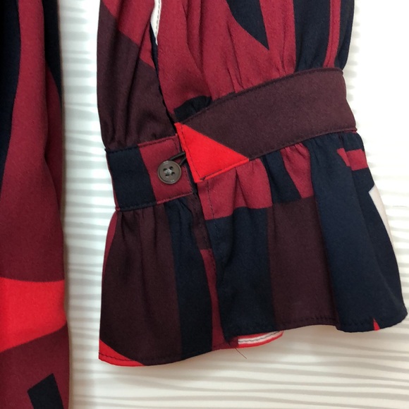 NWT LOFT geometric print long sleeve dress. Size XXL. - Picture 9 of 11